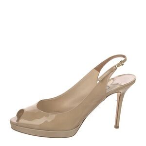 Jimmy Choo patent leather peep toe heels